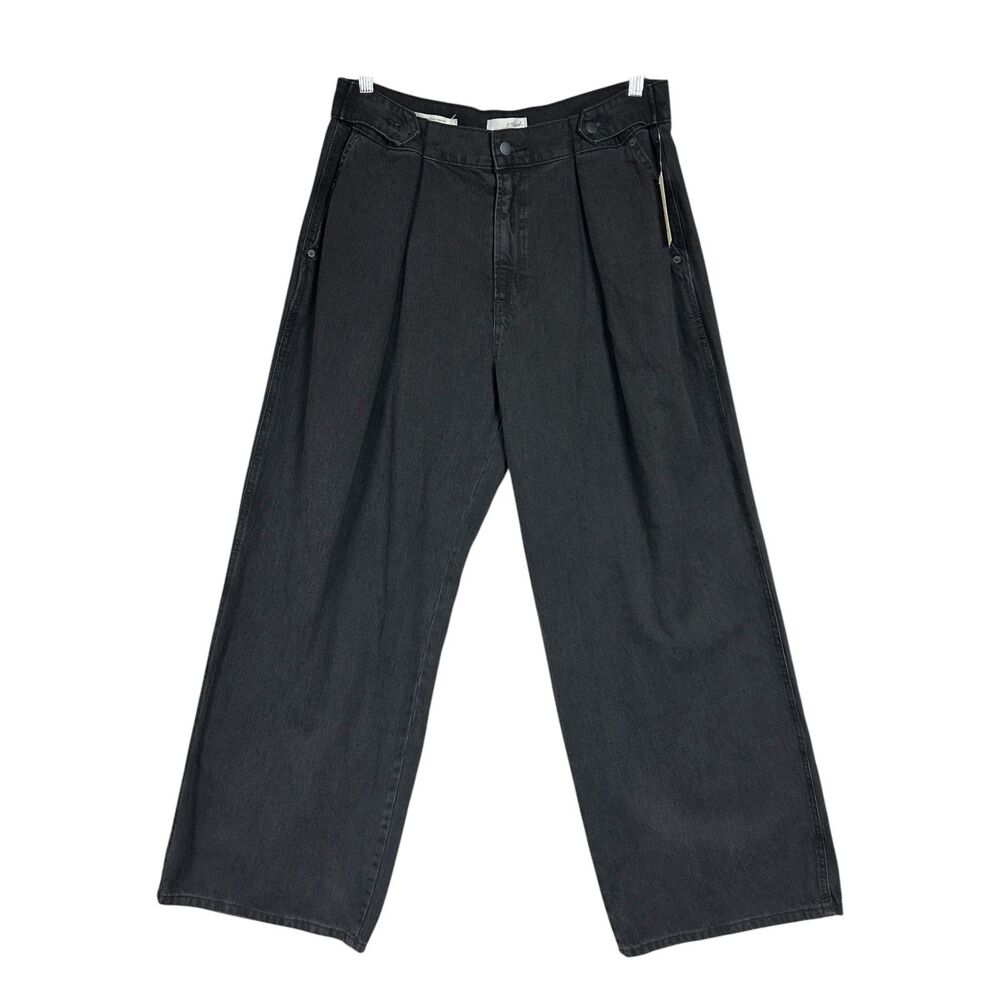 NEW Universal Thread Adjustable Trouser Pleated Wide Leg Sz 14 Black